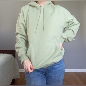 H&M Light Green Hoodie Sweater